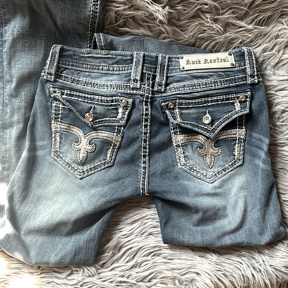 Rock Revival Angie Boot leg jeans waist size 30 - Picture 2 of 7